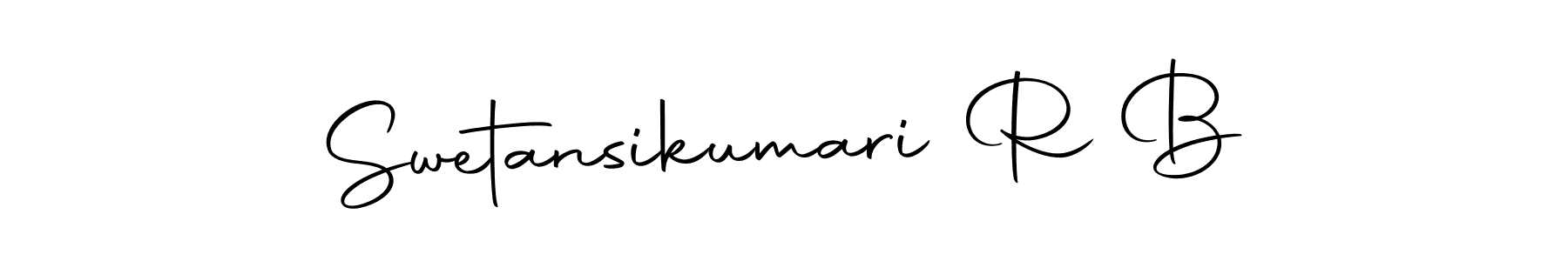 Create a beautiful signature design for name Swetansikumari R B. With this signature (Autography-DOLnW) fonts, you can make a handwritten signature for free. Swetansikumari R B signature style 10 images and pictures png