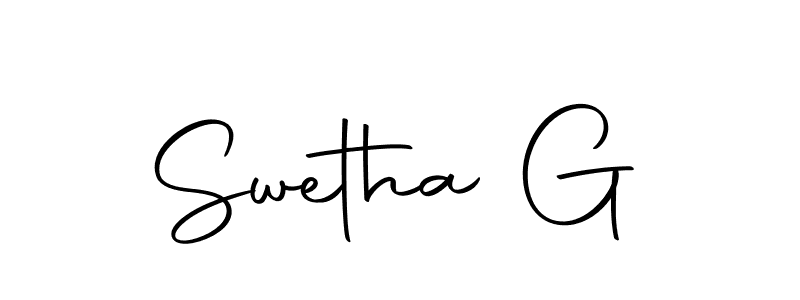 Make a beautiful signature design for name Swetha G. Use this online signature maker to create a handwritten signature for free. Swetha G signature style 10 images and pictures png
