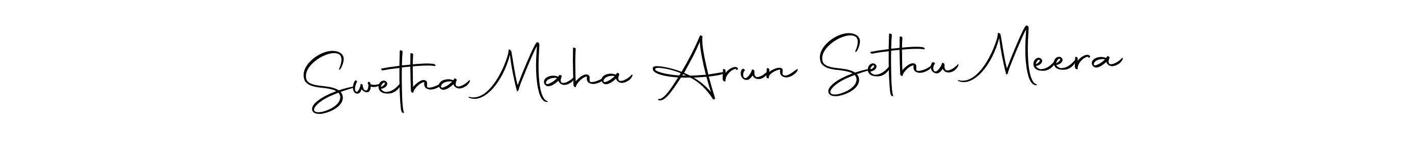 This is the best signature style for the Swetha Maha Arun Sethu Meera name. Also you like these signature font (Autography-DOLnW). Mix name signature. Swetha Maha Arun Sethu Meera signature style 10 images and pictures png