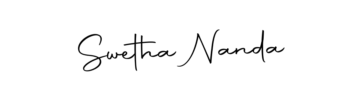 Design your own signature with our free online signature maker. With this signature software, you can create a handwritten (Autography-DOLnW) signature for name Swetha Nanda. Swetha Nanda signature style 10 images and pictures png