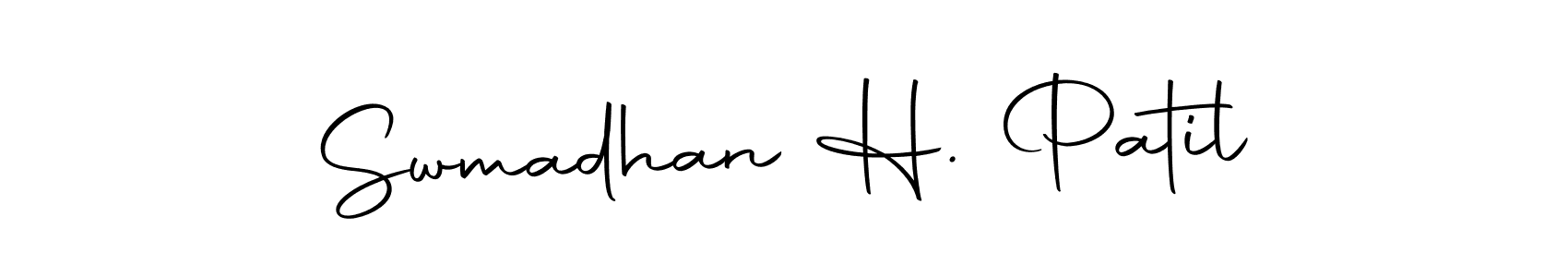 Swmadhan H. Patil stylish signature style. Best Handwritten Sign (Autography-DOLnW) for my name. Handwritten Signature Collection Ideas for my name Swmadhan H. Patil. Swmadhan H. Patil signature style 10 images and pictures png