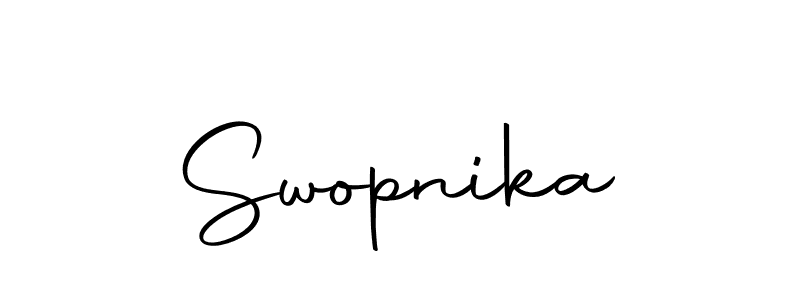 Design your own signature with our free online signature maker. With this signature software, you can create a handwritten (Autography-DOLnW) signature for name Swopnika. Swopnika signature style 10 images and pictures png