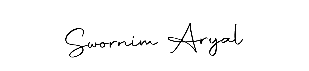 Also we have Swornim Aryal name is the best signature style. Create professional handwritten signature collection using Autography-DOLnW autograph style. Swornim Aryal signature style 10 images and pictures png