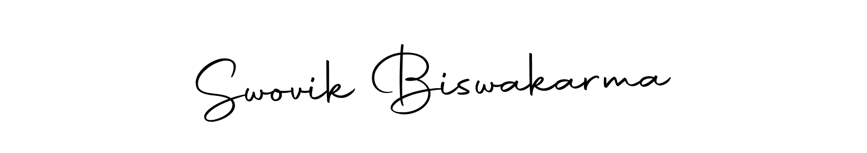 if you are searching for the best signature style for your name Swovik Biswakarma. so please give up your signature search. here we have designed multiple signature styles  using Autography-DOLnW. Swovik Biswakarma signature style 10 images and pictures png