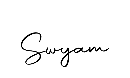 How to make Swyam signature? Autography-DOLnW is a professional autograph style. Create handwritten signature for Swyam name. Swyam signature style 10 images and pictures png