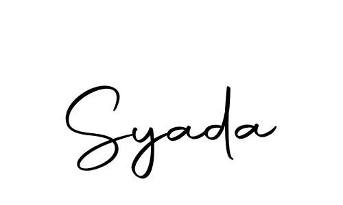 Use a signature maker to create a handwritten signature online. With this signature software, you can design (Autography-DOLnW) your own signature for name Syada. Syada signature style 10 images and pictures png