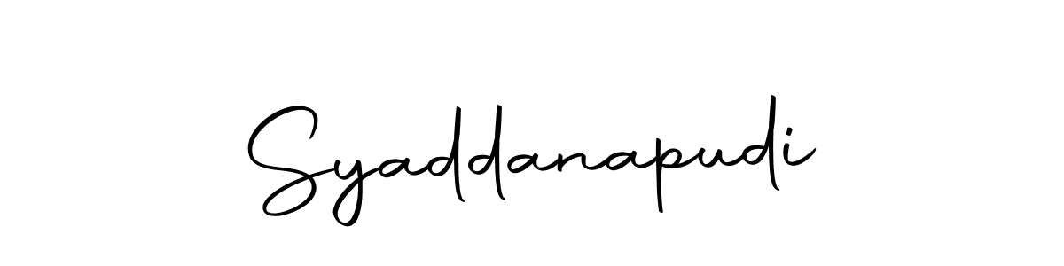 How to make Syaddanapudi name signature. Use Autography-DOLnW style for creating short signs online. This is the latest handwritten sign. Syaddanapudi signature style 10 images and pictures png