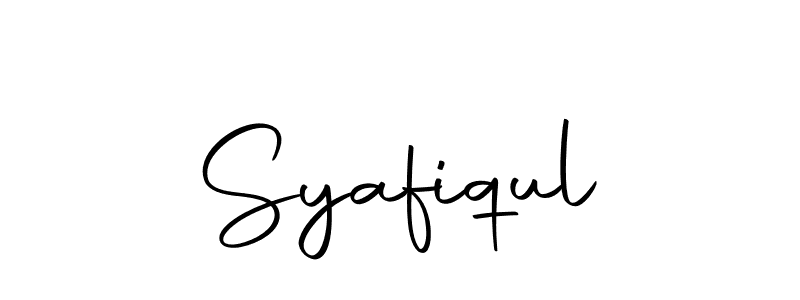 You should practise on your own different ways (Autography-DOLnW) to write your name (Syafiqul) in signature. don't let someone else do it for you. Syafiqul signature style 10 images and pictures png