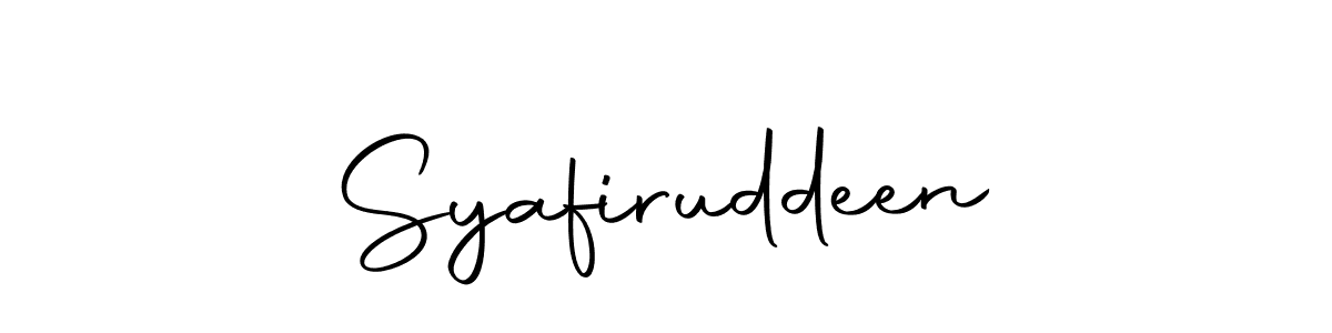 Create a beautiful signature design for name Syafiruddeen. With this signature (Autography-DOLnW) fonts, you can make a handwritten signature for free. Syafiruddeen signature style 10 images and pictures png