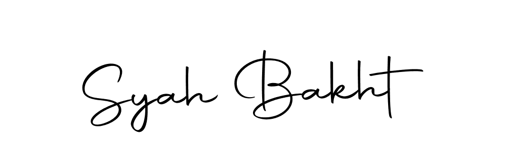 The best way (Autography-DOLnW) to make a short signature is to pick only two or three words in your name. The name Syah Bakht include a total of six letters. For converting this name. Syah Bakht signature style 10 images and pictures png