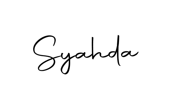 Make a beautiful signature design for name Syahda. Use this online signature maker to create a handwritten signature for free. Syahda signature style 10 images and pictures png