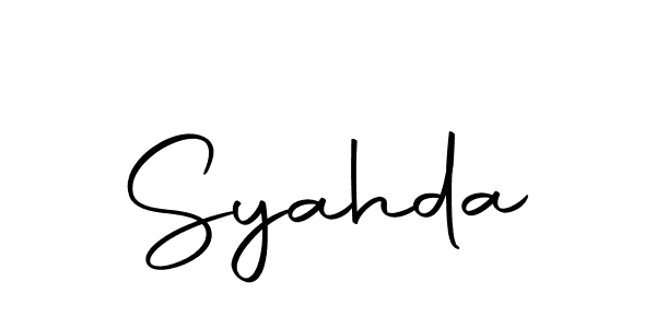 Make a beautiful signature design for name Syahda. Use this online signature maker to create a handwritten signature for free. Syahda signature style 10 images and pictures png