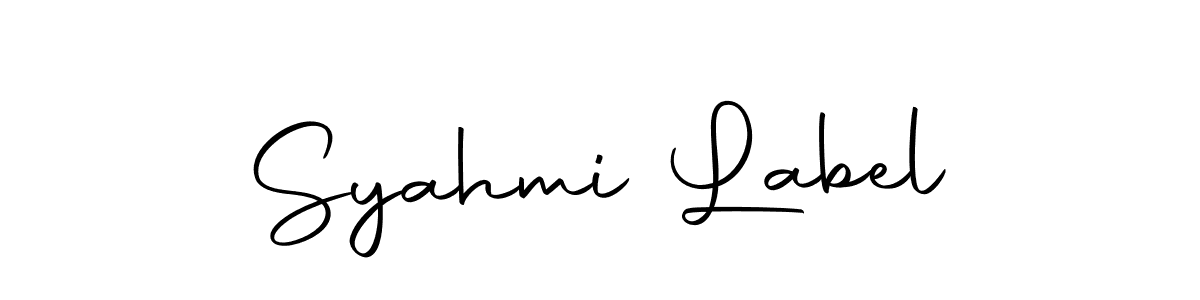 Use a signature maker to create a handwritten signature online. With this signature software, you can design (Autography-DOLnW) your own signature for name Syahmi Label. Syahmi Label signature style 10 images and pictures png