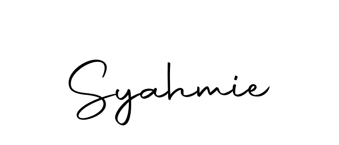Design your own signature with our free online signature maker. With this signature software, you can create a handwritten (Autography-DOLnW) signature for name Syahmie. Syahmie signature style 10 images and pictures png
