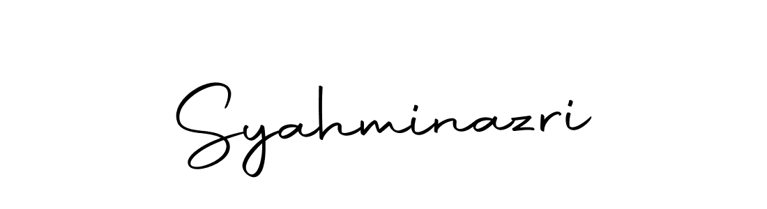 Create a beautiful signature design for name Syahminazri. With this signature (Autography-DOLnW) fonts, you can make a handwritten signature for free. Syahminazri signature style 10 images and pictures png