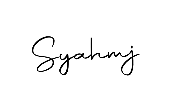 Make a beautiful signature design for name Syahmj. With this signature (Autography-DOLnW) style, you can create a handwritten signature for free. Syahmj signature style 10 images and pictures png