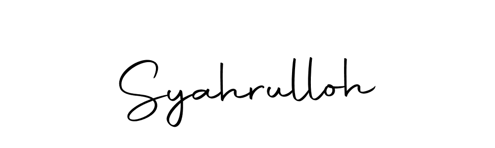 Create a beautiful signature design for name Syahrulloh. With this signature (Autography-DOLnW) fonts, you can make a handwritten signature for free. Syahrulloh signature style 10 images and pictures png