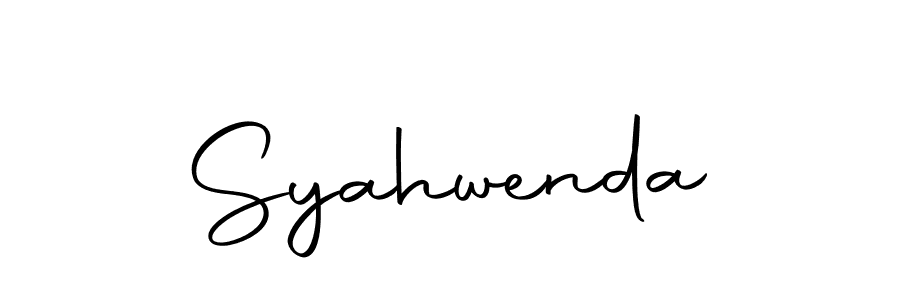 Create a beautiful signature design for name Syahwenda. With this signature (Autography-DOLnW) fonts, you can make a handwritten signature for free. Syahwenda signature style 10 images and pictures png