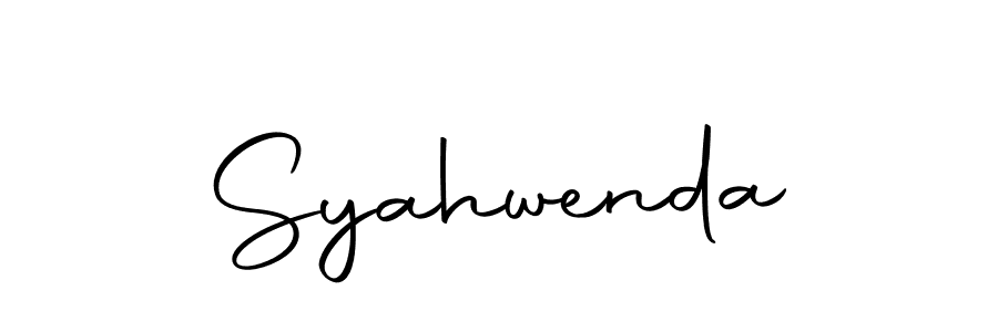 The best way (Autography-DOLnW) to make a short signature is to pick only two or three words in your name. The name Syahwenda include a total of six letters. For converting this name. Syahwenda signature style 10 images and pictures png