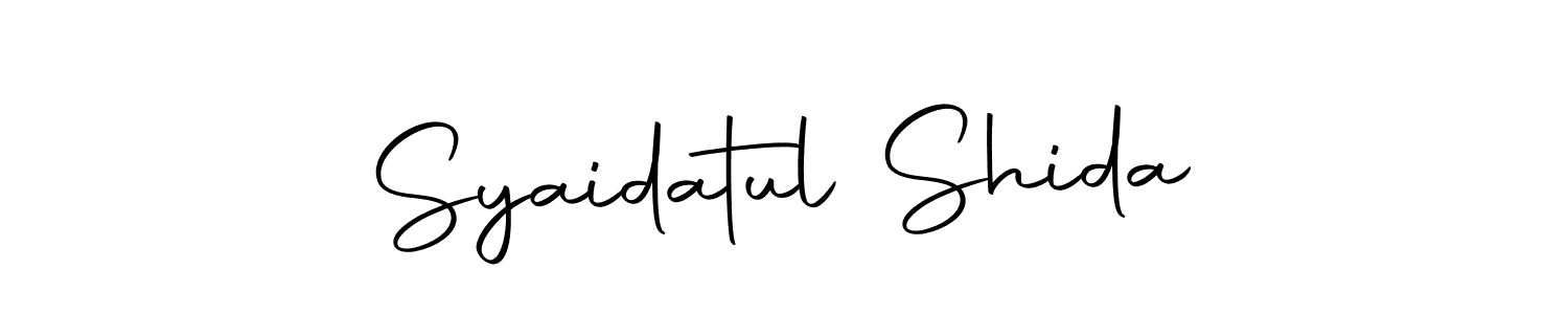 Use a signature maker to create a handwritten signature online. With this signature software, you can design (Autography-DOLnW) your own signature for name Syaidatul Shida. Syaidatul Shida signature style 10 images and pictures png