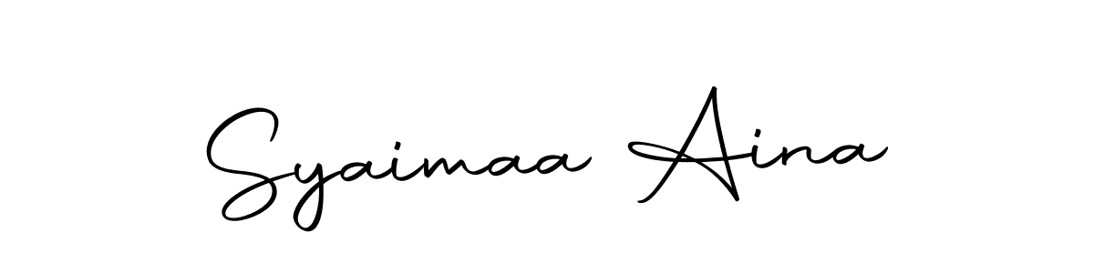 How to make Syaimaa Aina signature? Autography-DOLnW is a professional autograph style. Create handwritten signature for Syaimaa Aina name. Syaimaa Aina signature style 10 images and pictures png
