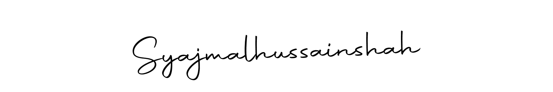 Create a beautiful signature design for name Syajmalhussainshah. With this signature (Autography-DOLnW) fonts, you can make a handwritten signature for free. Syajmalhussainshah signature style 10 images and pictures png