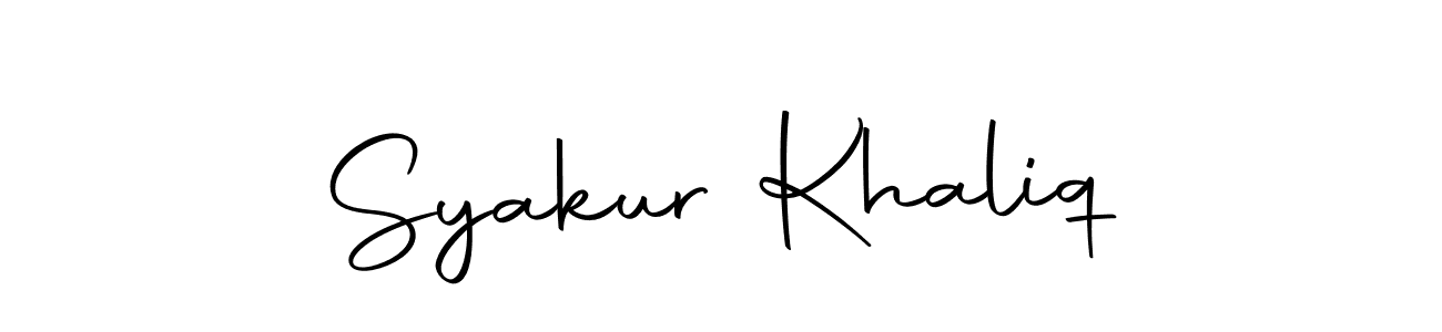 Similarly Autography-DOLnW is the best handwritten signature design. Signature creator online .You can use it as an online autograph creator for name Syakur Khaliq. Syakur Khaliq signature style 10 images and pictures png