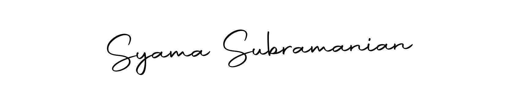 The best way (Autography-DOLnW) to make a short signature is to pick only two or three words in your name. The name Syama Subramanian include a total of six letters. For converting this name. Syama Subramanian signature style 10 images and pictures png