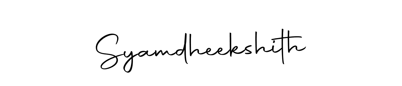 Make a beautiful signature design for name Syamdheekshith. With this signature (Autography-DOLnW) style, you can create a handwritten signature for free. Syamdheekshith signature style 10 images and pictures png