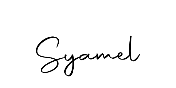 Use a signature maker to create a handwritten signature online. With this signature software, you can design (Autography-DOLnW) your own signature for name Syamel. Syamel signature style 10 images and pictures png