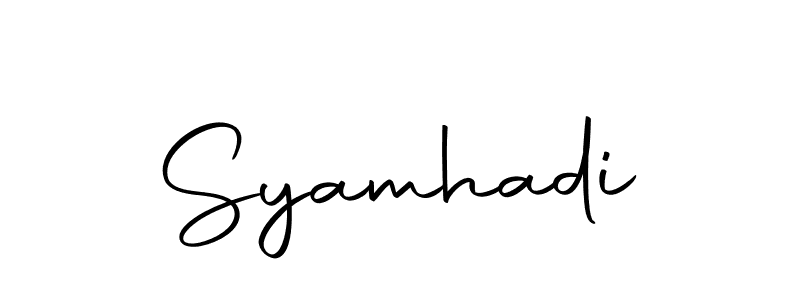 How to make Syamhadi name signature. Use Autography-DOLnW style for creating short signs online. This is the latest handwritten sign. Syamhadi signature style 10 images and pictures png