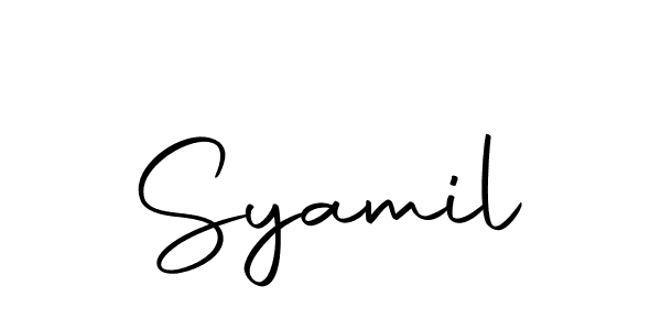 Create a beautiful signature design for name Syamil. With this signature (Autography-DOLnW) fonts, you can make a handwritten signature for free. Syamil signature style 10 images and pictures png