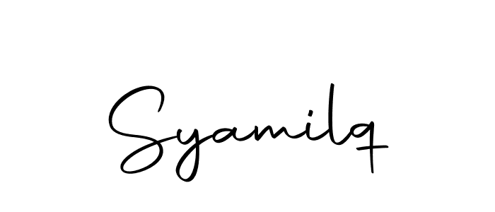 How to make Syamilq signature? Autography-DOLnW is a professional autograph style. Create handwritten signature for Syamilq name. Syamilq signature style 10 images and pictures png