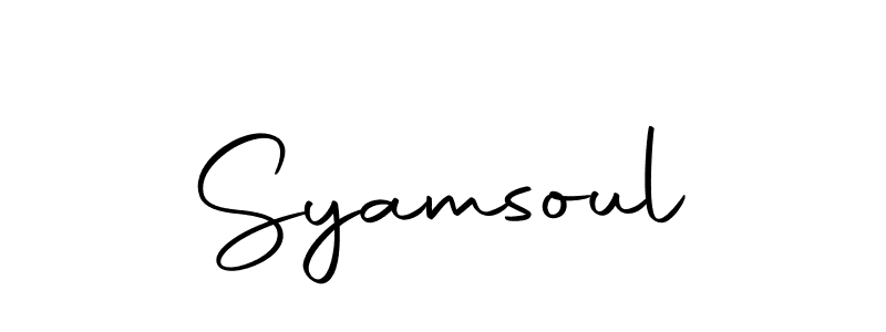 You should practise on your own different ways (Autography-DOLnW) to write your name (Syamsoul) in signature. don't let someone else do it for you. Syamsoul signature style 10 images and pictures png