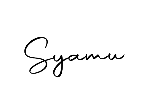 How to make Syamu signature? Autography-DOLnW is a professional autograph style. Create handwritten signature for Syamu name. Syamu signature style 10 images and pictures png