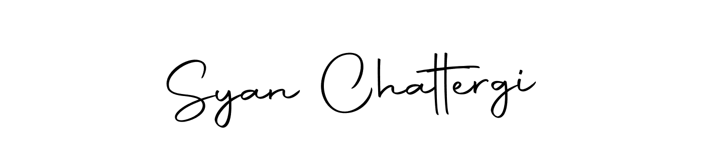 How to make Syan Chattergi name signature. Use Autography-DOLnW style for creating short signs online. This is the latest handwritten sign. Syan Chattergi signature style 10 images and pictures png