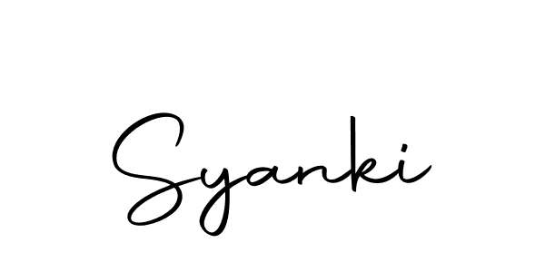 Design your own signature with our free online signature maker. With this signature software, you can create a handwritten (Autography-DOLnW) signature for name Syanki. Syanki signature style 10 images and pictures png