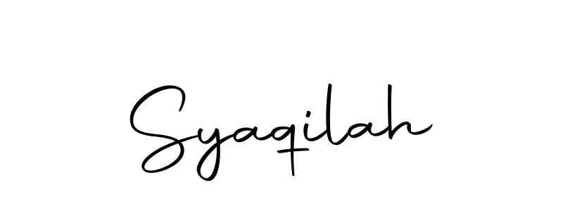 How to make Syaqilah name signature. Use Autography-DOLnW style for creating short signs online. This is the latest handwritten sign. Syaqilah signature style 10 images and pictures png