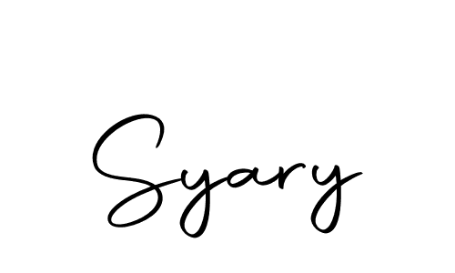 Syary stylish signature style. Best Handwritten Sign (Autography-DOLnW) for my name. Handwritten Signature Collection Ideas for my name Syary. Syary signature style 10 images and pictures png