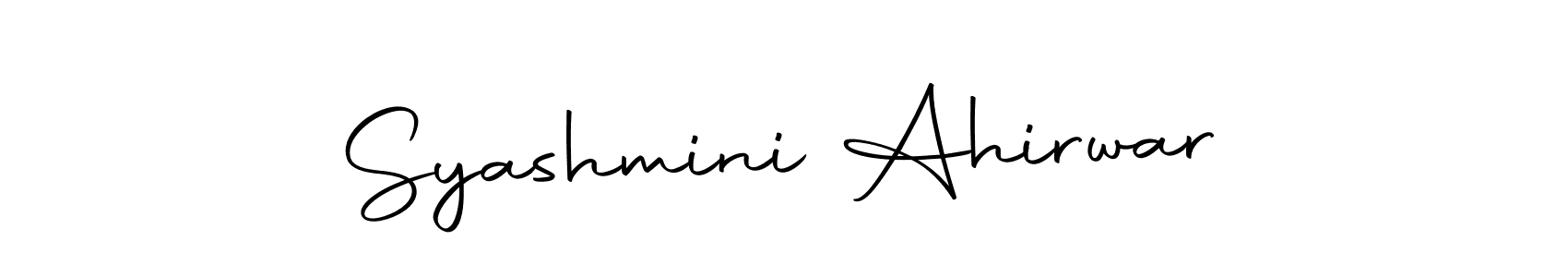 How to make Syashmini Ahirwar name signature. Use Autography-DOLnW style for creating short signs online. This is the latest handwritten sign. Syashmini Ahirwar signature style 10 images and pictures png