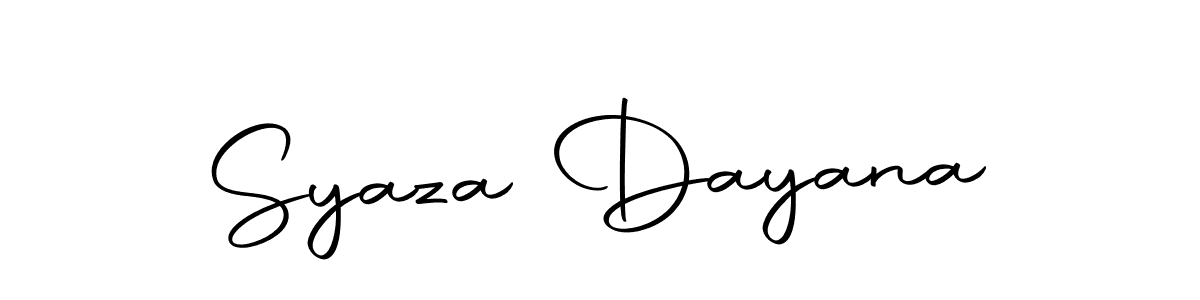 if you are searching for the best signature style for your name Syaza Dayana. so please give up your signature search. here we have designed multiple signature styles  using Autography-DOLnW. Syaza Dayana signature style 10 images and pictures png