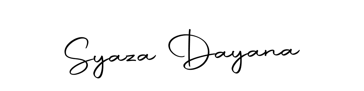 if you are searching for the best signature style for your name Syaza Dayana. so please give up your signature search. here we have designed multiple signature styles  using Autography-DOLnW. Syaza Dayana signature style 10 images and pictures png