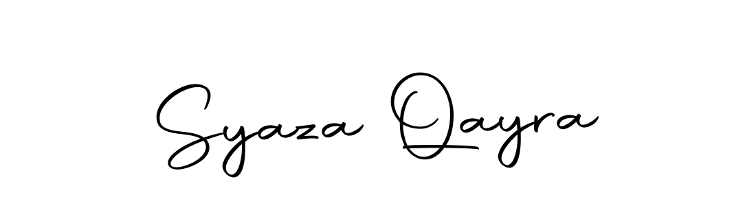 How to make Syaza Qayra name signature. Use Autography-DOLnW style for creating short signs online. This is the latest handwritten sign. Syaza Qayra signature style 10 images and pictures png