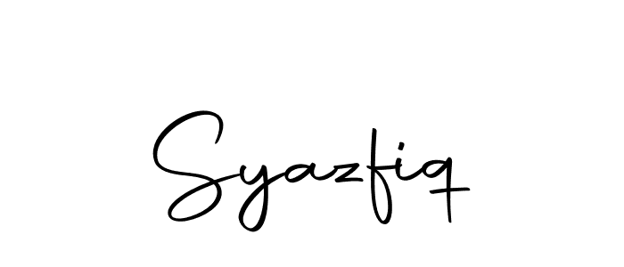 You can use this online signature creator to create a handwritten signature for the name Syazfiq. This is the best online autograph maker. Syazfiq signature style 10 images and pictures png