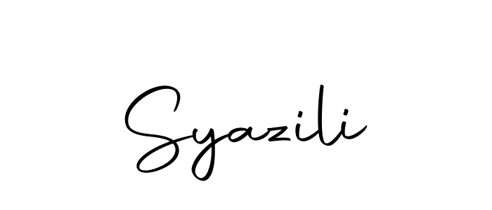 Make a beautiful signature design for name Syazili. Use this online signature maker to create a handwritten signature for free. Syazili signature style 10 images and pictures png