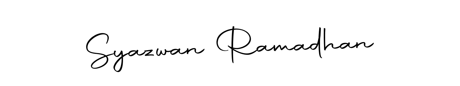 Autography-DOLnW is a professional signature style that is perfect for those who want to add a touch of class to their signature. It is also a great choice for those who want to make their signature more unique. Get Syazwan Ramadhan name to fancy signature for free. Syazwan Ramadhan signature style 10 images and pictures png