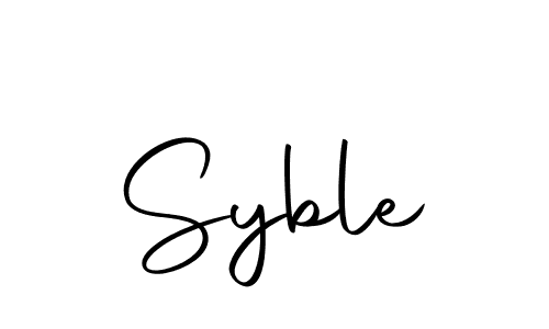 Use a signature maker to create a handwritten signature online. With this signature software, you can design (Autography-DOLnW) your own signature for name Syble. Syble signature style 10 images and pictures png