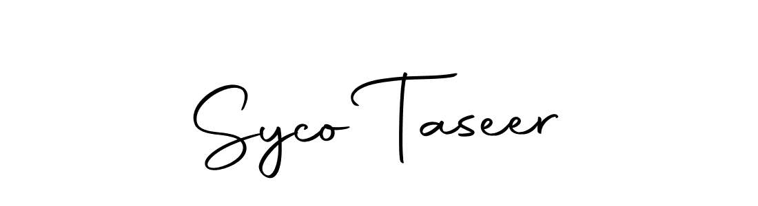 Use a signature maker to create a handwritten signature online. With this signature software, you can design (Autography-DOLnW) your own signature for name Syco Taseer. Syco Taseer signature style 10 images and pictures png