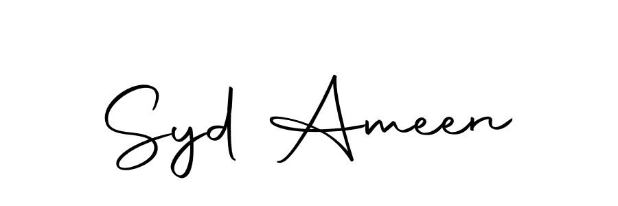 Create a beautiful signature design for name Syd Ameen. With this signature (Autography-DOLnW) fonts, you can make a handwritten signature for free. Syd Ameen signature style 10 images and pictures png