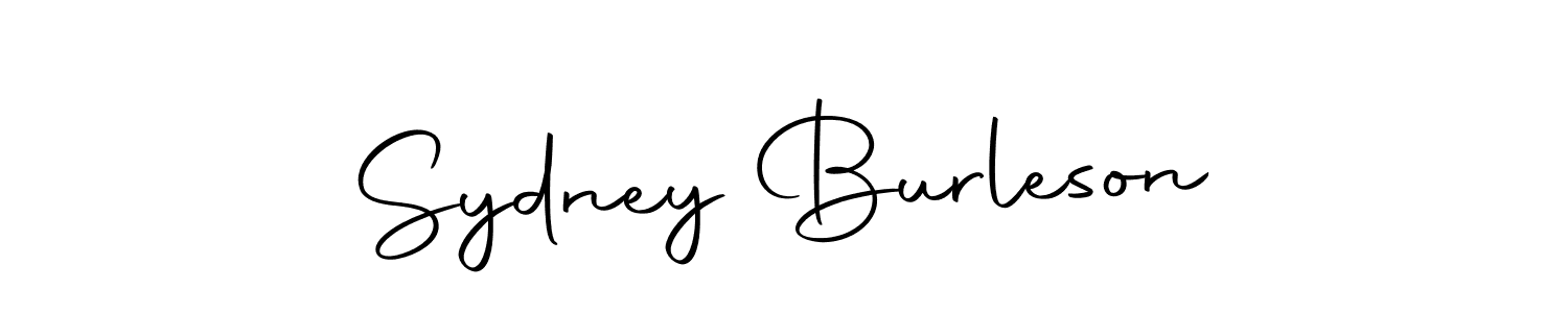 Create a beautiful signature design for name Sydney Burleson. With this signature (Autography-DOLnW) fonts, you can make a handwritten signature for free. Sydney Burleson signature style 10 images and pictures png